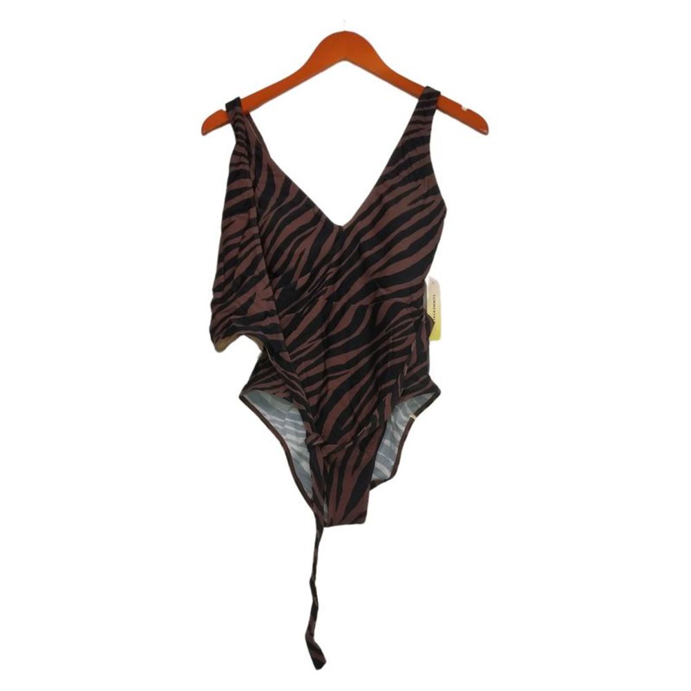 Summersalt Women's Swimsuit Sz 6 The Wrap -Piece Swim Suit Brown A518867